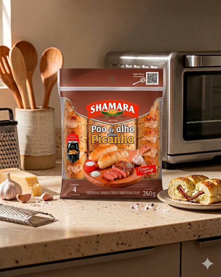 Pão de Alho Sabor Picanha Shamara